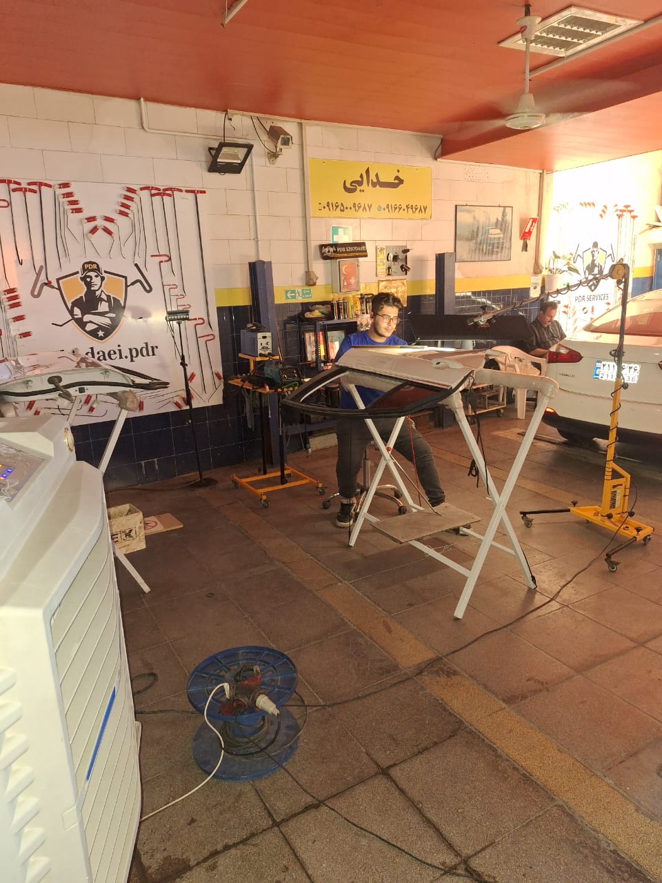 صافکاری با دستگاه مکش